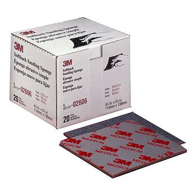 3M - Softback Sanding Sponge - Medium - 4-1/2 inch x 5-1/2 inch - 20 Pack - 02606