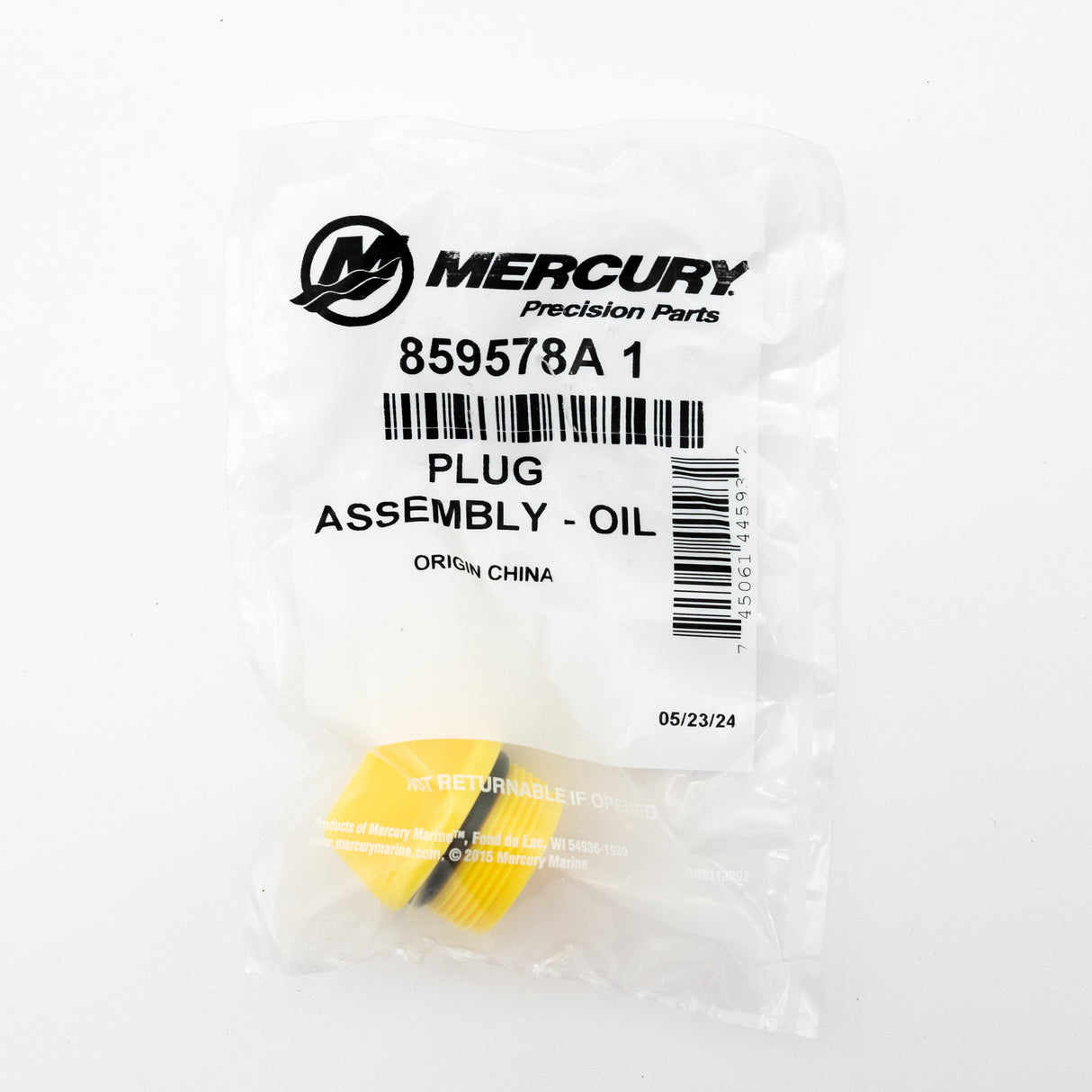 Mercury - Oil Plug Assembly - 859578A1
