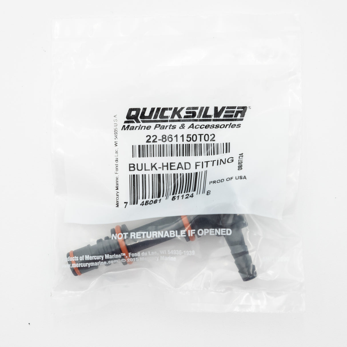 Mercury - Bulk-Head Fitting Assembly - 90 Degree - 22-861150T02