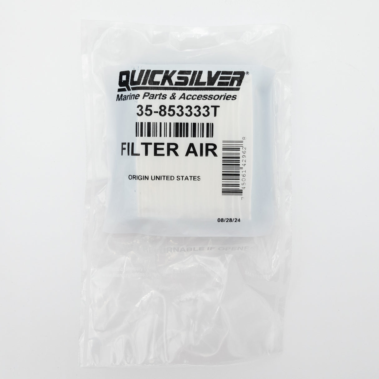 Mercury - V6 Optimax Air Box Filter - 35-853333T