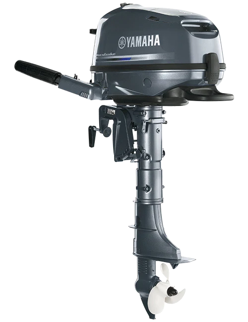 Yamaha F4SMHA Outboard- 15-Inch Shaft | Tiller Handle | Manual Start | Manual Tilt | Gray