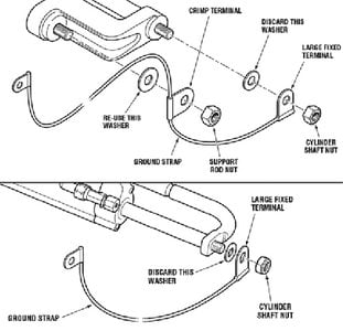 Seastar - Grounding Strap For O/b Cylinder - HA5477
