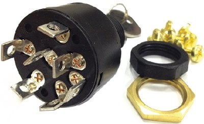 Sierra - Magneto 4 Position 5/8" Polyester 7 Screw Terminal 12V 15 Amp Ignition Starter Switch - MP41010