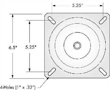 Swivl-Eze - Lock'N-Pin 3/4" Pin Seat Mount Zinc Plated Steel Without Spring - 1002S
