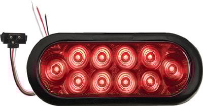 Optronics - 10LED 6 OVAL TAILLIGHT KIT,LED OVAL TAIL LIGHT KIT - STL74RKBP