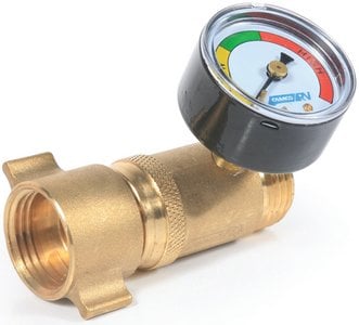 Camco Marine - 3/4" Brass Water Pressure Regulator With Gauge Replaces P/n 117-40064 - 40064