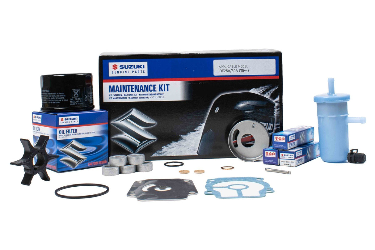 Suzuki - Outboard Maintenance Kit - DF25A DF30A (2015 - Current) - Supersedes 17400-94820 - 17400-94824