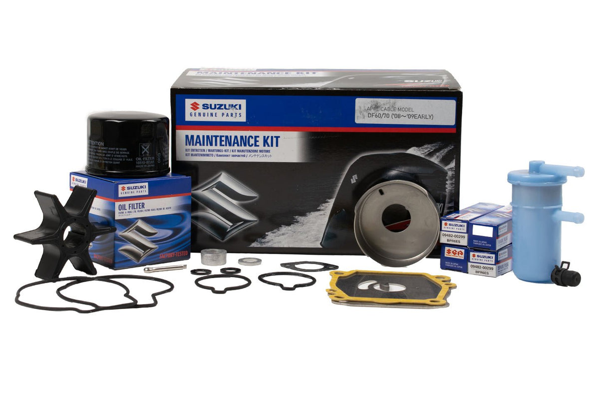 Suzuki - Outboard Maintenance Kit - DF60 DF70 (2008 - Early 2009) - Supersedes 17400-99860 - 17400-99861