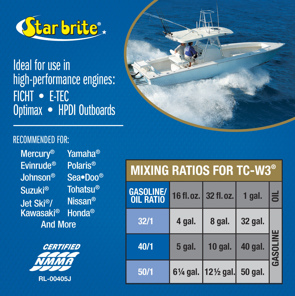 Starbrite - Super Premium 2-Cycle Engine Oil TC-W3 - 32 oz. - 19232