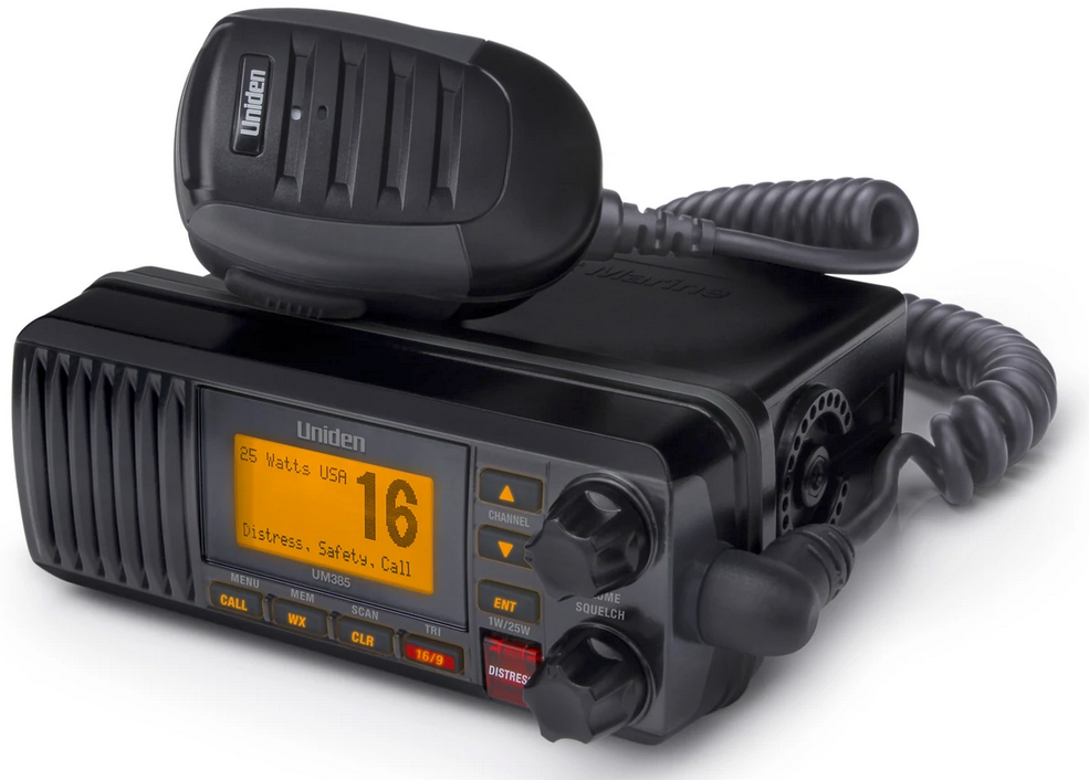 Uniden - UM385 Fixed Mount VHF Radio - Black - UM385BK