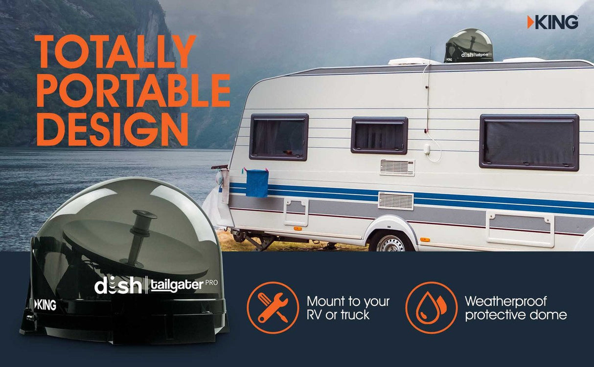 KING - Tailgater Pro Premium Satellite TV Antenna - Portable - DTP4900