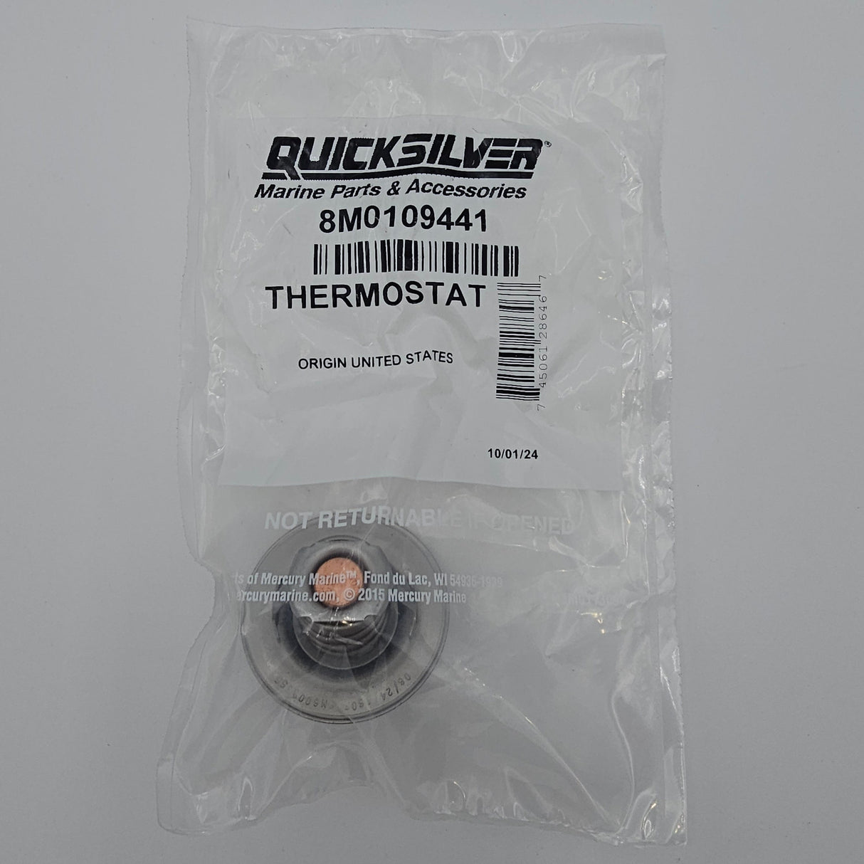 Mercury - Thermostat - 160 Degree - Fits 1987 and Newer GM Engines with Standard Cooling - 8M0109441