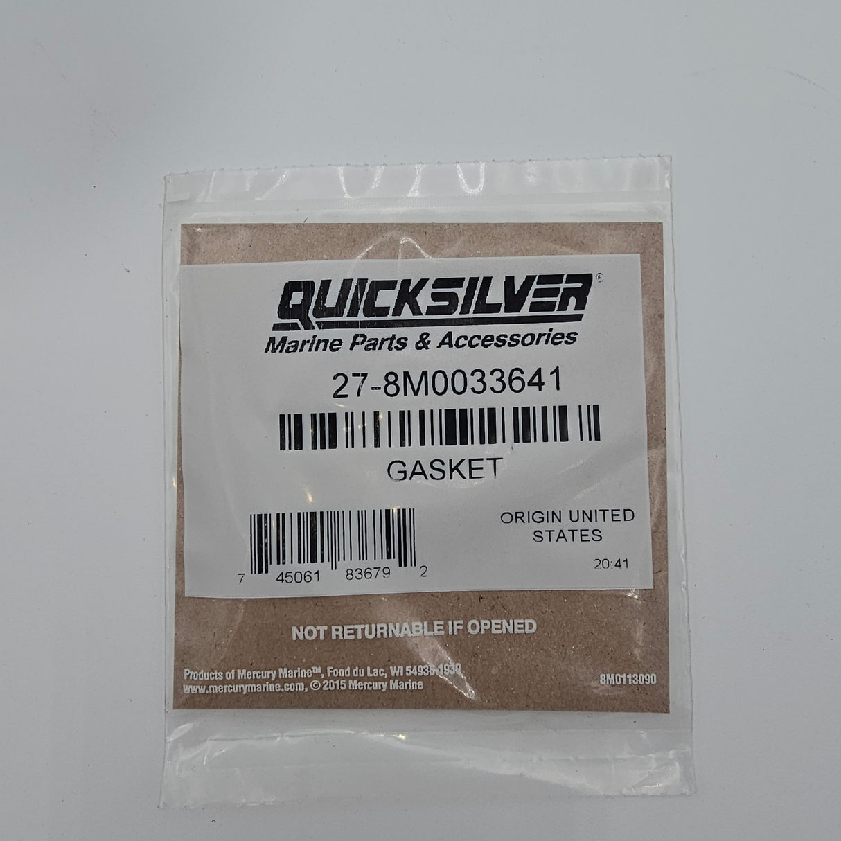 Mercury - Gasket - 27-8M0033641