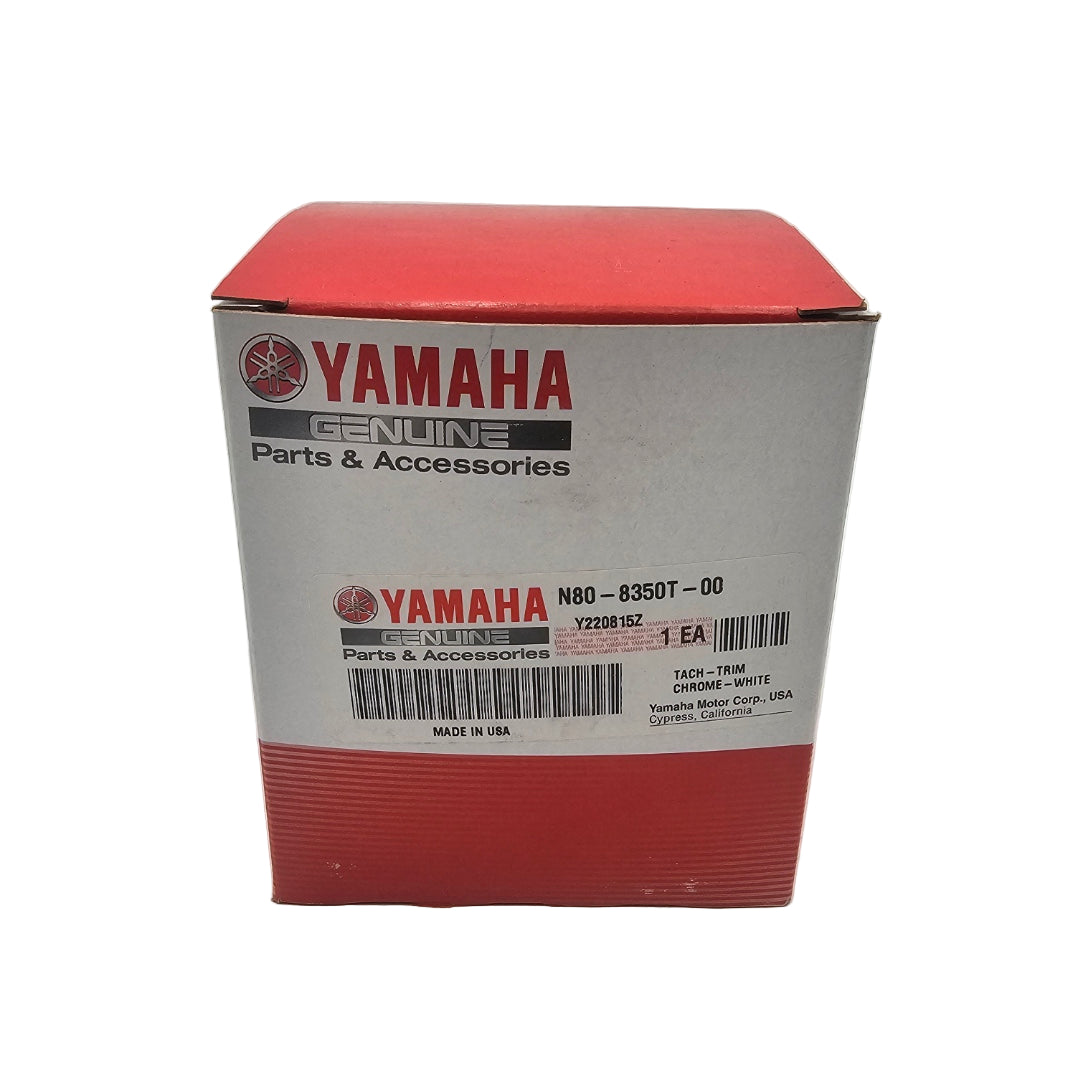 Yamaha - Combination Tachometer-Trim Gauge Chrome Bezel White Face - N80-8350T-00-00