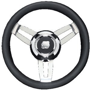 Uflex - Morosini Steering Wheels - Black Poly - Chrome - MOROSINIUCHB