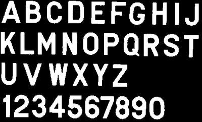 Bernard Engraving - 3" Gothic Numbers - White - "6/9" - 10 Pack - PS30W6