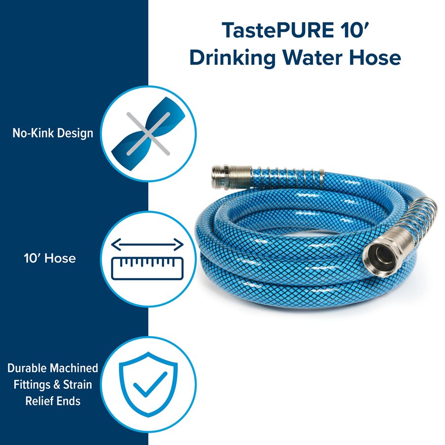 Camco - TastePURE Premium Drinking Water Hose - 10' x 5/8" ID - Anti-Kink - 22823