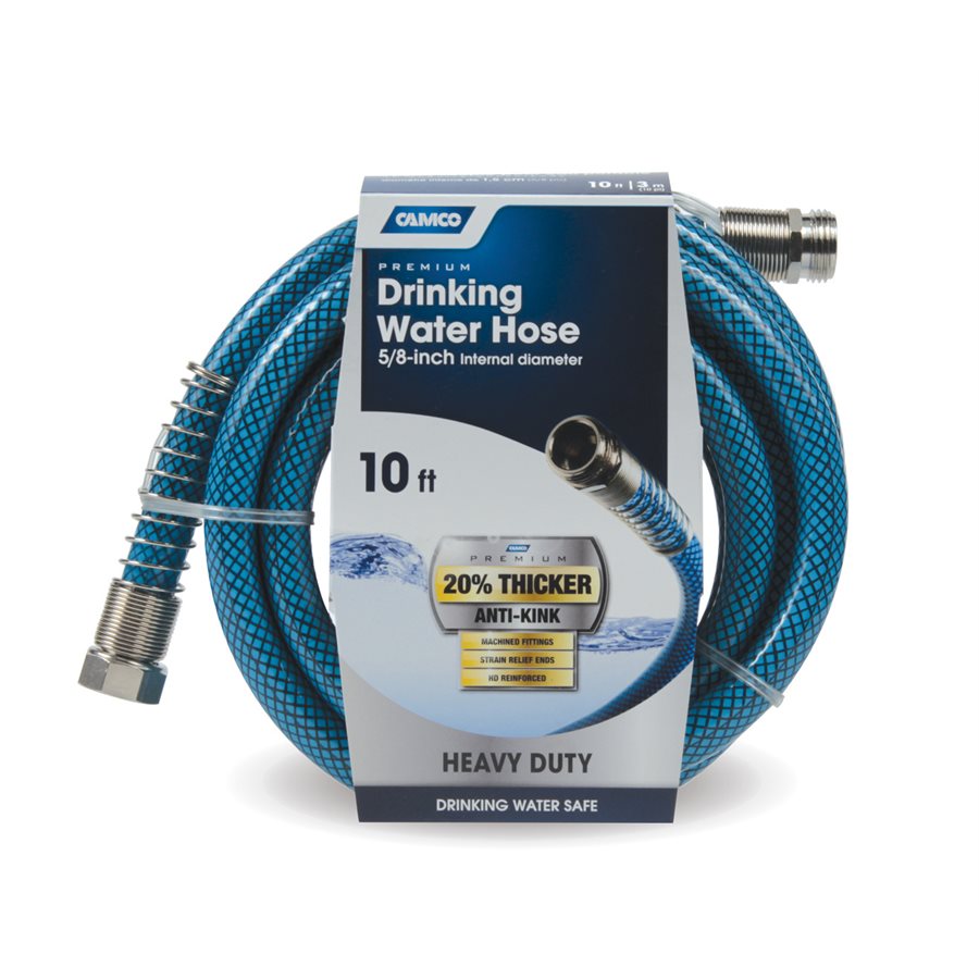 Camco - TastePURE Premium Drinking Water Hose - 10' x 5/8" ID - Anti-Kink - 22823