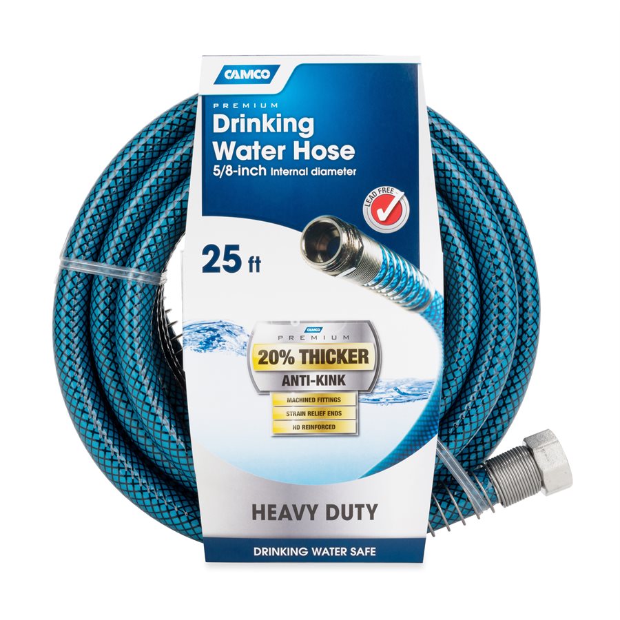 Camco - TastePURE Premium Drinking Water Hose - 25' x 5/8" ID - Anti-Kink - 22833