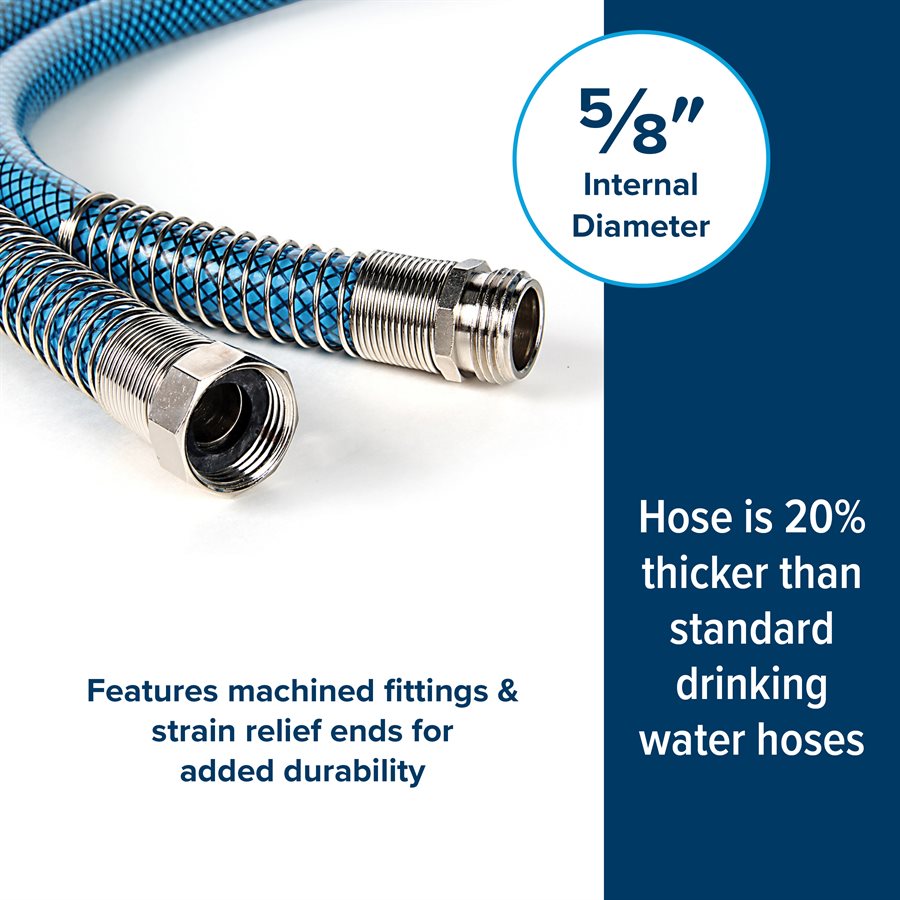 Camco - TastePURE Premium Drinking Water Hose - 50' x 5/8" ID - Anti-Kink - 22853