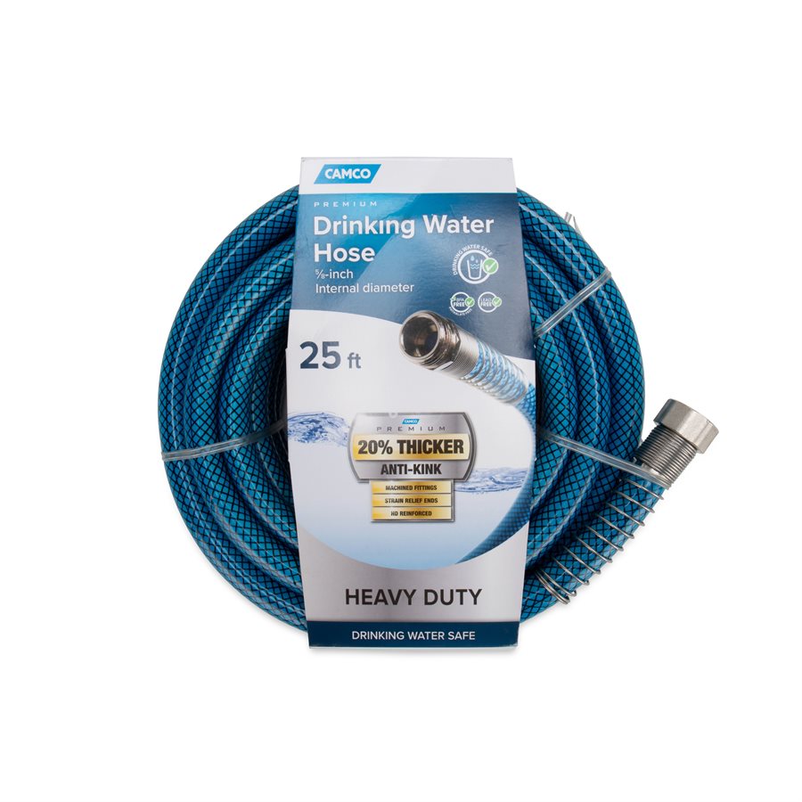 Camco - TastePURE Premium Drinking Water Hose - 25' x 5/8" ID - Anti-Kink - 22833