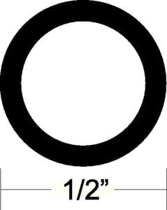 Taco Metals - Flexible Vinyl Insert - Black - 50 Feet - V120003BKA501