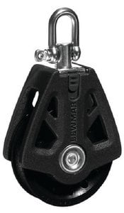 Lewmar - Synchro Block, Single Black - 29925001BK