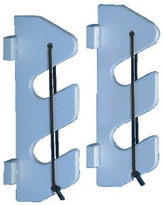 Teak Isle - 2 Rod Holder w/Bungee & Bracket White - 25707