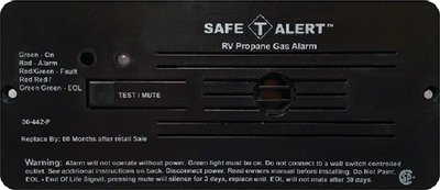 MTI Industries - 12V 30 Series Safe-T-Alert Flush Mount RV Propane/LP Gas Alarm - 30442PBR