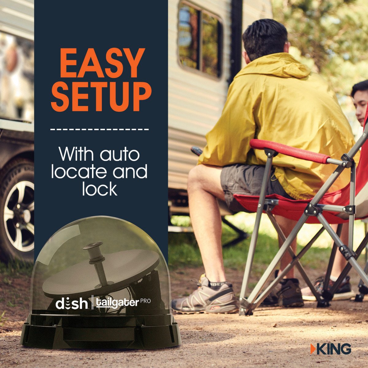 KING - Tailgater Pro Premium Satellite TV Antenna - Portable - DTP4900