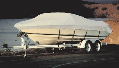 Taylor Made - Boat Guard Eclipse Boat Cover With Storage Bag, Tie-Down - Fits V-Hull Runabout Bow Rider 19' - 21' - 70206
