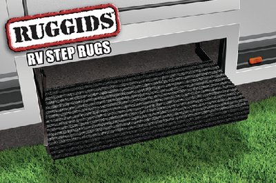 Prest-O-Fit - Ruggids RV Step Rug, 23" Wide, Black - 20420