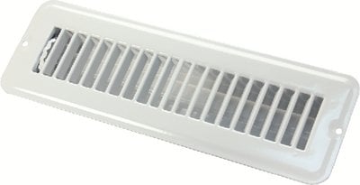 JR Products - Metal Floor Registers, White Dampered - 0228905