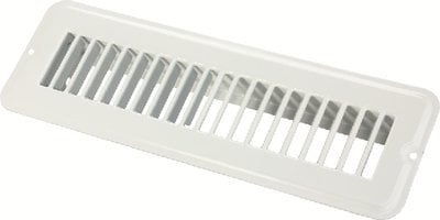 JR Products - Metal Floor Registers, White Undampered - 0228925