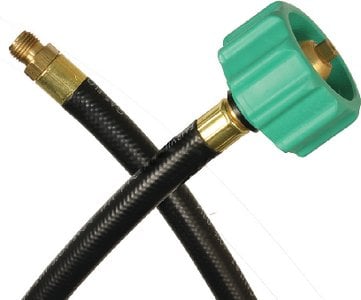 JR Products - RV Rubber Pigtail Hose with 1/4" Male Inverted Flare End - 0730775