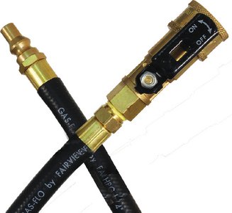 JR Products - RV Rubber Appliance Hose with 1/4" Quick Disconnect Coupler & Male Pipe Thread Ends - 0731235