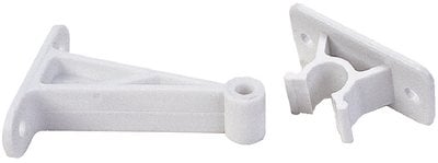 JR Products - C-Clip Style Door Holder - Plastic, 3" Polar White - 10204