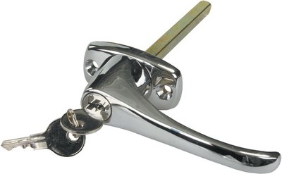 JR Products - 10895 Chrome Locking L-Handle for Truck Caps, Bed Covers & Tool Boxes - 10895