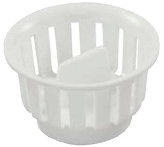 JR Products - Threaded Plastic Strainer Basket, White - 95045