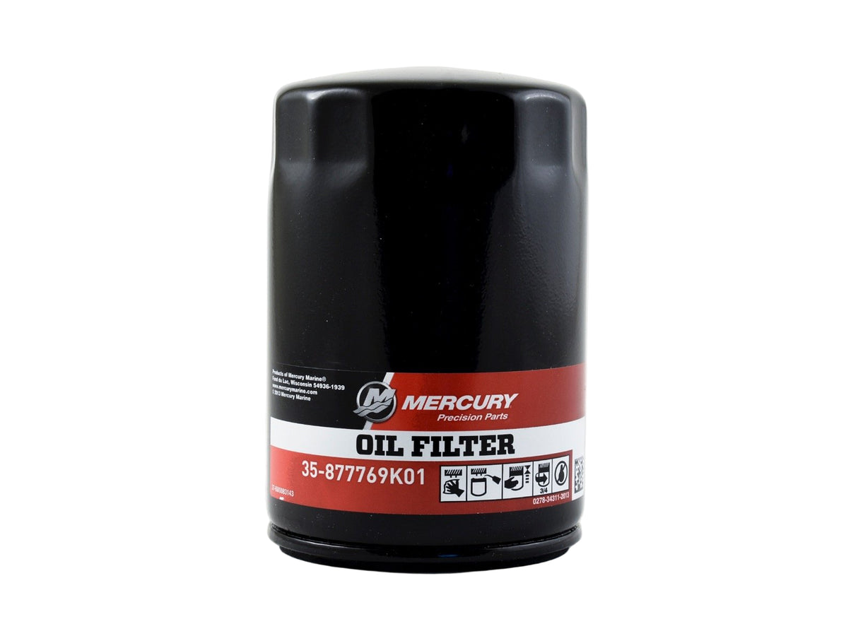 Mercury Outboard Oil Filter - Fits 200 - 225 - 250 - 275 - 300 - 350 - 400 Verado Pro SCI - 35-877769K01