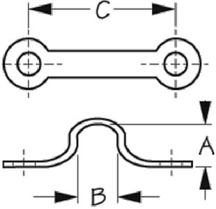 Sea-Dog Line - Stainless Steel Pad Eye - 1/2" - 4 per Card - 0811011