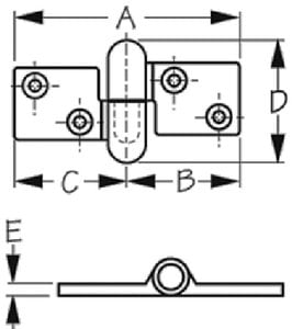 Sea-Dog Line - Hinge Separating - Left - 1Pr/Cd - 2042781