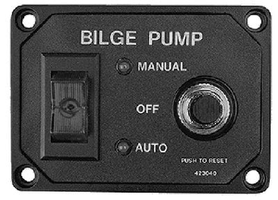 Sea-Dog Line - Bilge Pump Panel with Circuit Breaker 2-3/16" x 3" #6 Fastener - 4230401