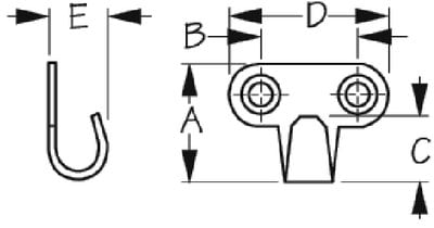 Sea-Dog Line - Hammock Hooks - Stainless - 6714601