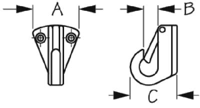 Sea-Dog Line - Fender Hook Chrome/Brass 5/16" line - 6725101