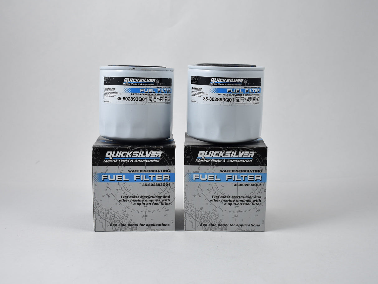 Mercury Quicksilver Water Separating Fuel Filter 35-802893Q01 - 2-Pack