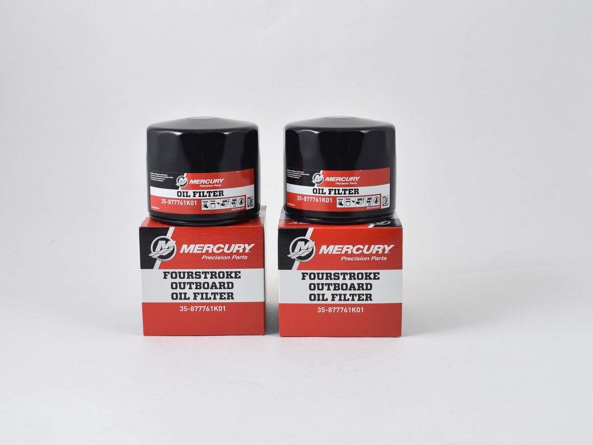 Mercury Outboard Oil Filter 75 80 90 100 115 EFI 135 150 4-Stroke - 35-877761K01 - 2-Pack