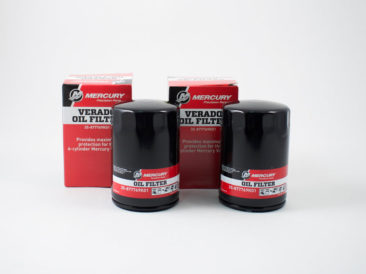 Mercury Outboard Oil Filter 200 225 250 275 300 350 400 Verado Pro SCI 35-877769K01 - 35-877769K01 - 2-Pack