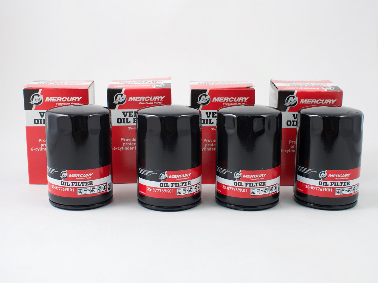 Mercury Outboard Oil Filter 200 225 250 275 300 350 400 Verado Pro SCI 35-877769K01 - 35-877769K01 - 4-Pack
