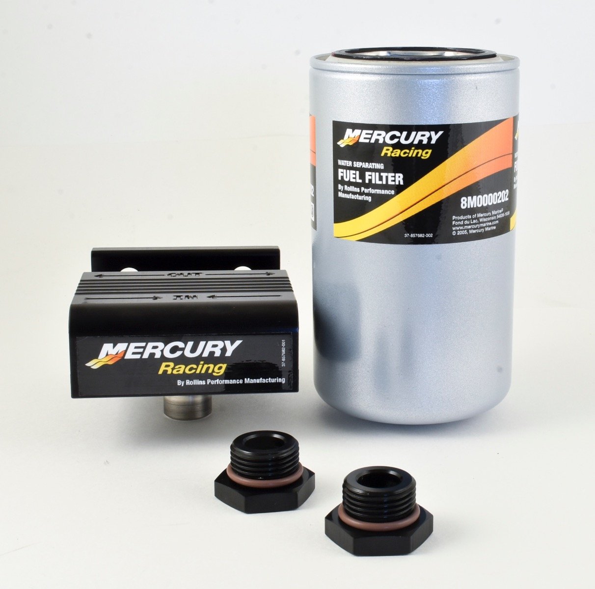 Mercury Mercruiser Water Separating Fuel Filter Kit - Mercury Racing 1200 SCi - all QC4V - 35-8M0000493
